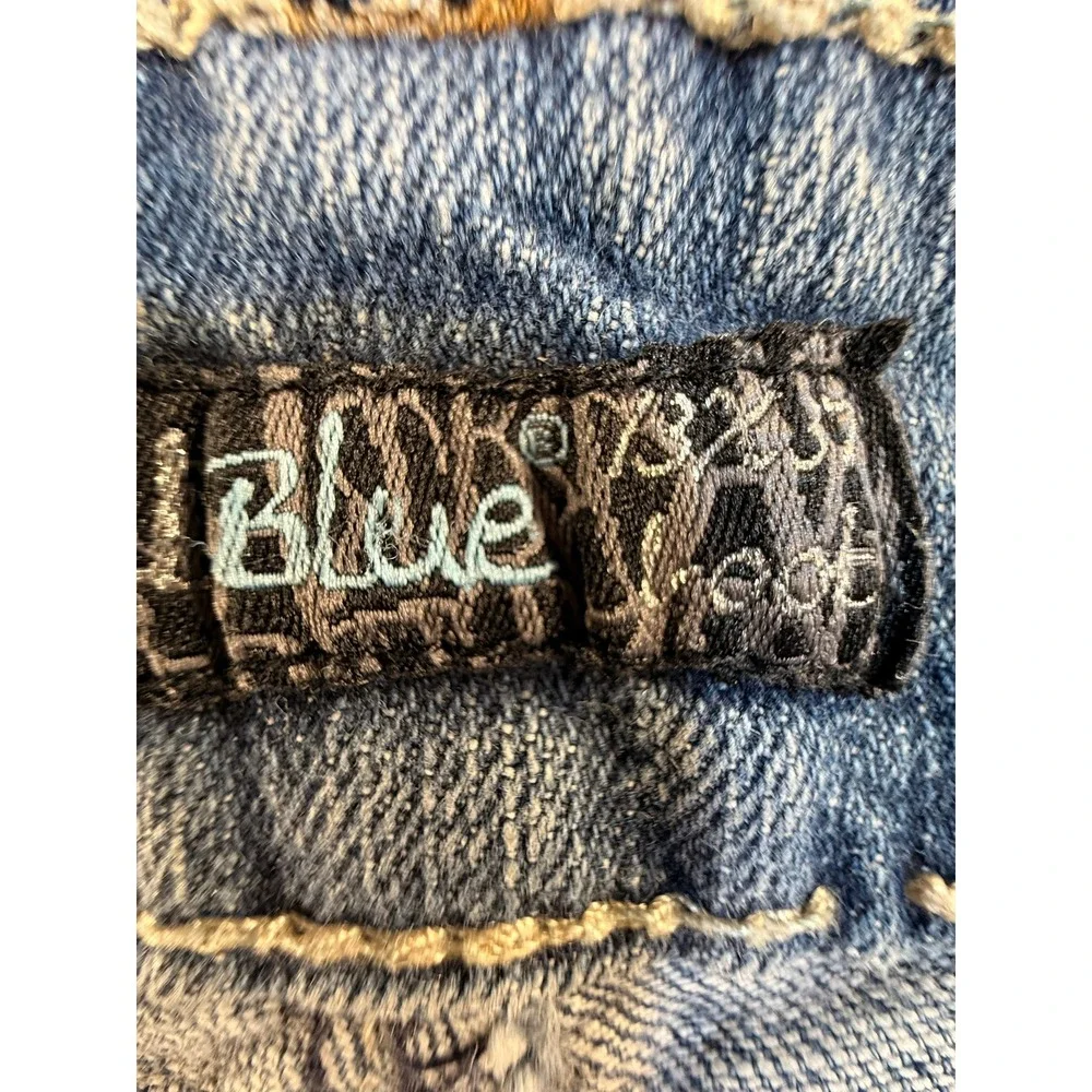 Blue Asphalt Womens Bootcut Jeans Size 13x31 Medium Wash Low Rise Double Button